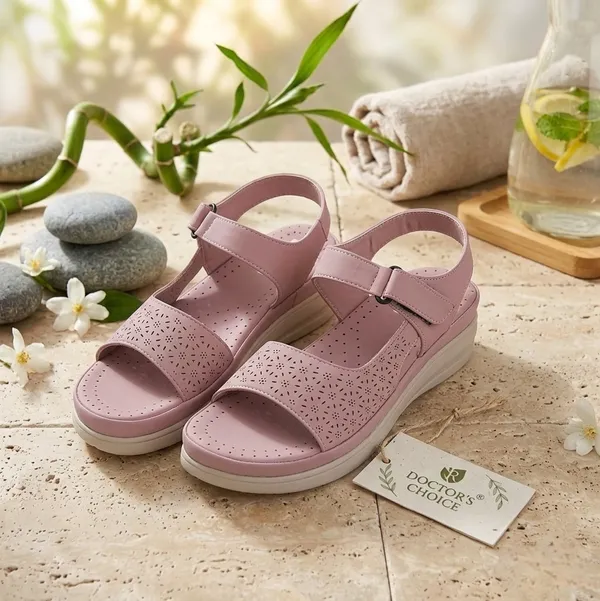 Mauve_Synthetic_Leather_Laser_Cut_Wedge_Sandals_For_Women