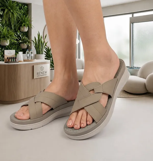 Beige_Synthetic_Leather_Cross_Strap_Wedge_Sandals_For_Women