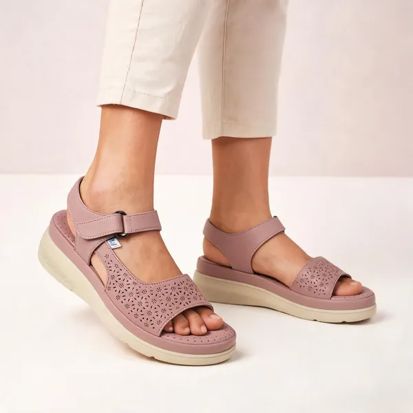 Mauve_Synthetic_Leather_Laser_Cut_Wedge_Sandals_For_Women