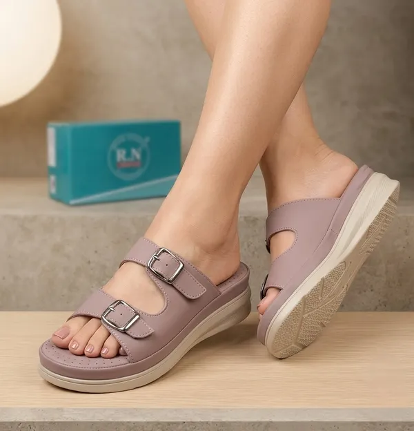 Purple_Synthetic_Dual_Buckle_Wedge_Sandals_For_Women