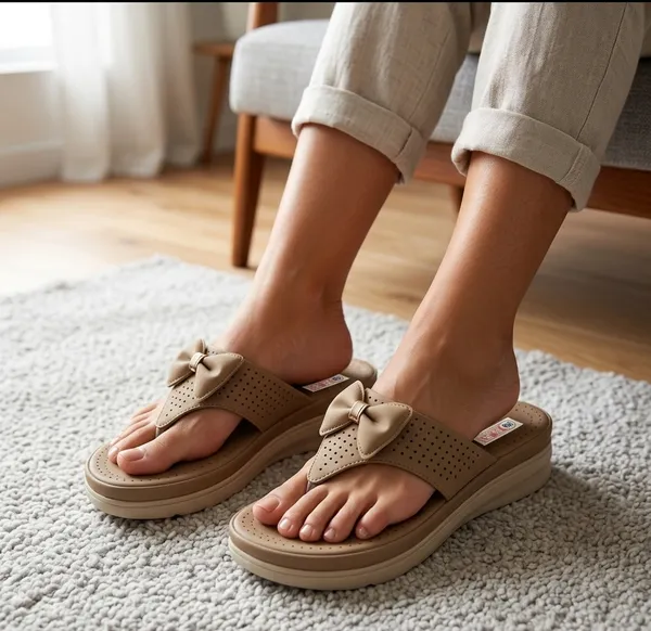 Beige_Synthetic_Perforated_Orthopedic_Toe_Post_Sandals_For_Women