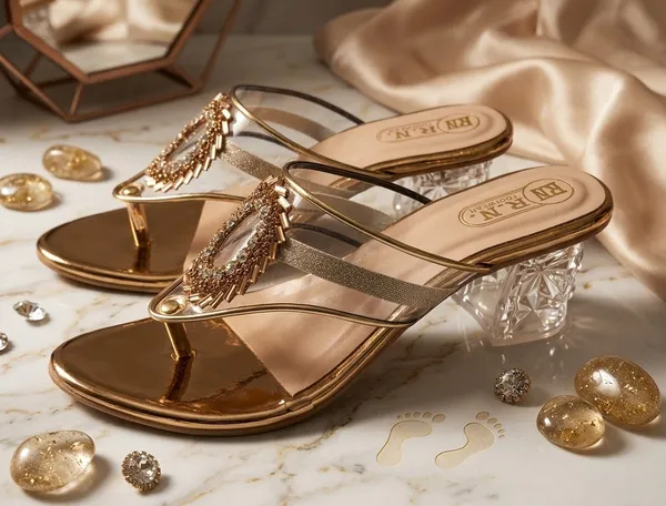 Gold_Metallic_Synthetic_Embellished_Clear_Block_Heel_Sandals_For_Women