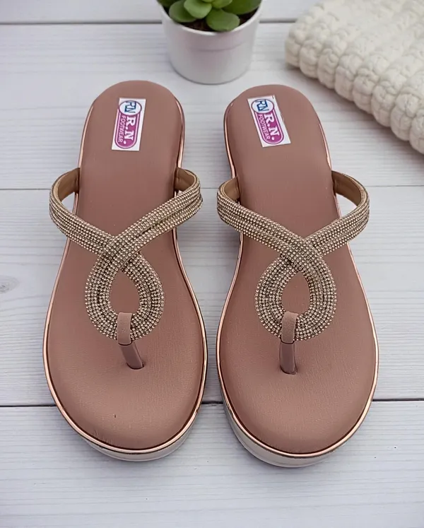 Peach_Synthetic_Embellished_Wedge_Heel_Sandals_For_Women