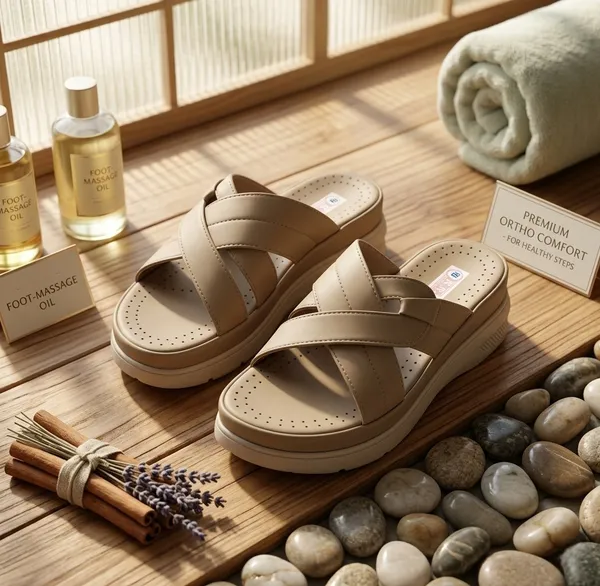 Beige_Synthetic_Leather_Cross_Strap_Wedge_Sandals_For_Women