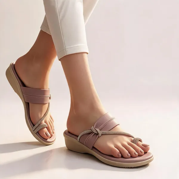 Beige_Synthetic_Embellished_Wedge_Sandals_For_Women