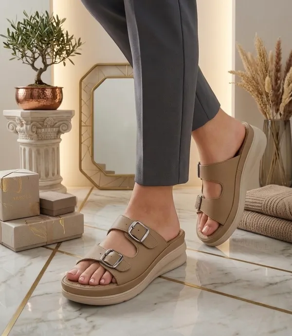 Beige_Synthetic_Dual_Buckle_Comfort_Wedge_Sandals_For_Women
