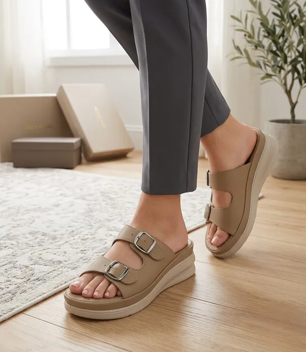 Beige_Synthetic_Dual_Buckle_Comfort_Wedge_Sandals_For_Women