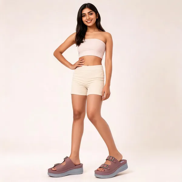 Brown_Synthetic_Dual_Buckle_Platform_Sandals_For_Women