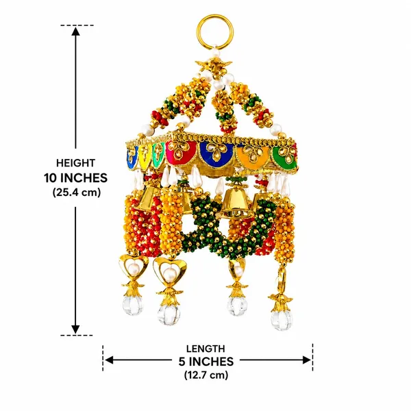 Handmade_Rajasthani_Small_Jhumar_Zummar_For_Living_Room_Home_Decor_Traditionally_Designed_Ceiling_Hanging_1_Hook_Single_Jhumar_For_Home_Temple_10_X_5_Inch_Multicolour_-_Pack_of_2