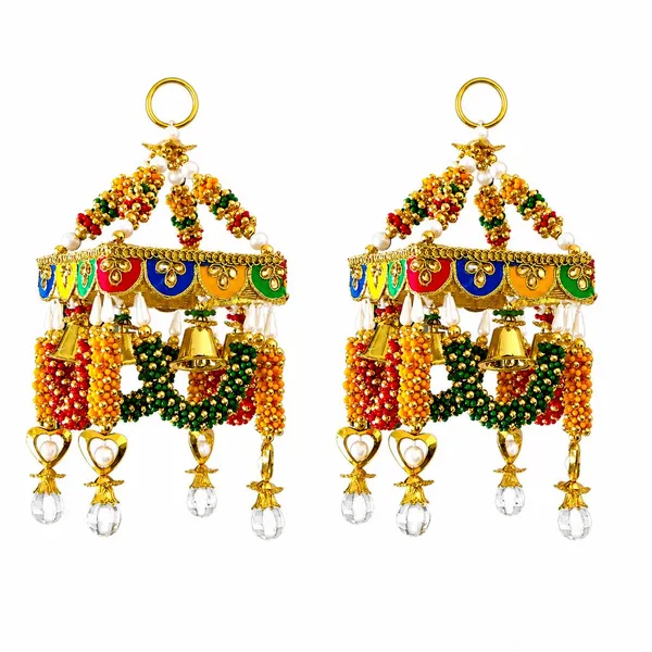 Handmade_Rajasthani_Small_Jhumar_Zummar_For_Living_Room_Home_Decor_Traditionally_Designed_Ceiling_Hanging_1_Hook_Single_Jhumar_For_Home_Temple_10_X_5_Inch_Multicolour_-_Pack_of_2
