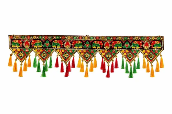 Traditional_Handmade_Door_Toran_Bandarwal_With_Tassels_Embroidered_Elephant_Design_Decorative_Hanging_For_Home_Entrance_Diwali_Wedding_Pooja_Festive_Decoration_36_Inch_-_Pack_of_2
