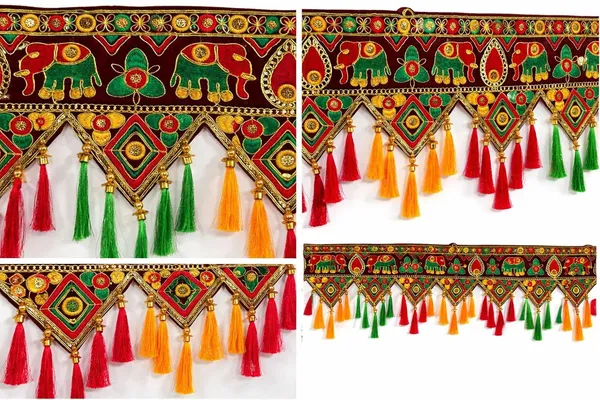 Traditional_Handmade_Door_Toran_Bandarwal_With_Tassels_Embroidered_Elephant_Design_Decorative_Hanging_For_Home_Entrance_Diwali_Wedding_Pooja_Festive_Decoration_36_Inch_-_Pack_of_2