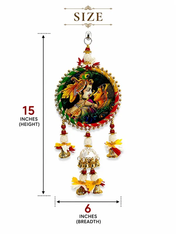 Handcrafted_Radha_Krishna_Wall_Hanging_Decorative_Showpiece_�_Divine_Love_Spiritual_Door_&_Wall_Decor_with_Bells_&_Tassels,_Home_Temple_Decoration_Gift_for_Home,_Office_&_Pooja_Room