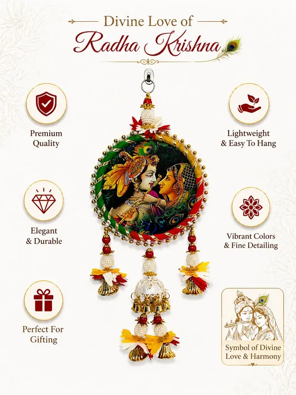 Handcrafted_Radha_Krishna_Wall_Hanging_Decorative_Showpiece_�_Divine_Love_Spiritual_Door_&_Wall_Decor_with_Bells_&_Tassels,_Home_Temple_Decoration_Gift_for_Home,_Office_&_Pooja_Room