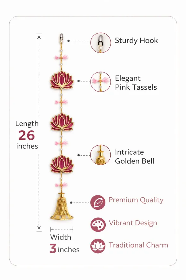 Lotus_Door_Hanging_with_Brass_Bell_Decorative_Toran_for_Home_Entrance_Pooja_Room_Wall_Decor_Festive_Diwali_Decoration_Traditional_Lotus_Hanging_(Multicolor_Pink,_26_Inch)