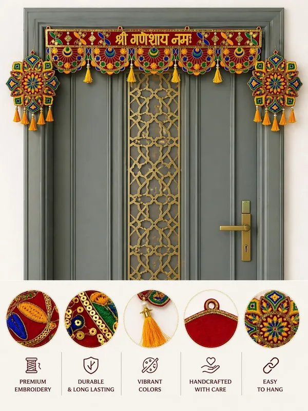 Traditional_Door_Toran_for_Home_Entrance,_Embroidered_Bandarwal_Wall_Hanging_with_Shree_Ganeshaya_Namah_Design,_Festive_Decorative_Hanging_for_Diwali,_Pooja_&_Housewarming_(Multicolor)