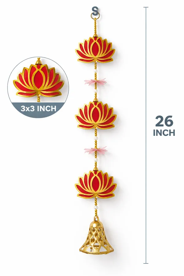 Lotus_Door_Hanging_with_Brass_Bell_Red_Gold_Decorative_Toran_for_Home_Entrance_Pooja_Room_Wall_Decor_Festive_Diwali_Decoration_Traditional_Lotus_Hanging,_Toran_for_Main_Door_(26_Inch)