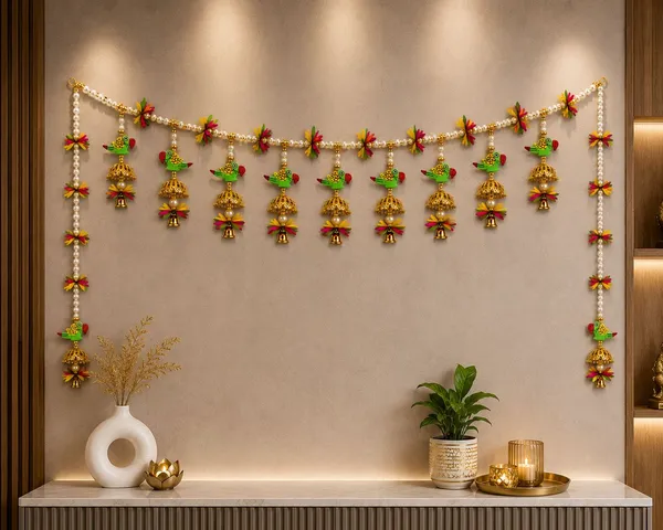 Pearl_Bead_Traditional_Floral_Peacock_Toran_-_3_Feet_Length