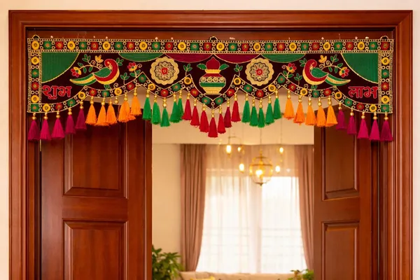 Decorative_Festival_Toran_for_Door_Entrance_�_Handmade_Shubh_and_Labh_with_Kalash_Design_Bandarwal_with_Beads,_Tassels_&_Traditional_Motifs,_Wall_Hanging_for_Home_(36_Inch)