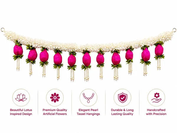 Floral_Festive_Pink_White_Toran_-_3_Feet_length