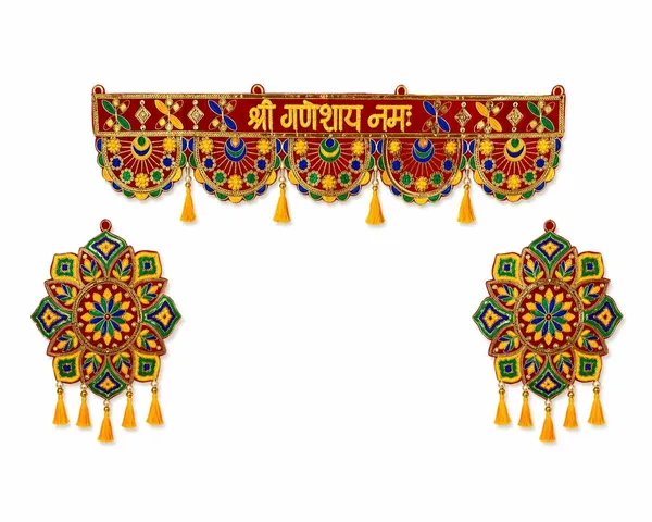 SHOPPIX_WORLD_Traditional_Door_Toran_for_Home_Entrance,_Embroidered_Bandarwal_Wall_Hanging_with_Shree_Ganeshaya_Namah_Design,_Festive_Decorative_Hanging_for_Diwali,_Pooja_&_Housewarming_(Multicolor)
