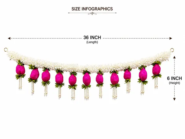 Floral_Festive_Pink_White_Toran_-_3_Feet_length