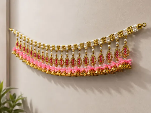 Traditional_Pink_Lotus_&_Pearl_Beaded_Toran_|_Handmade_Door_Hanging_&_Bandhanwar_for_Home_Entrance,_Pooja_&_Festive_Decoration_(3_Feet)
