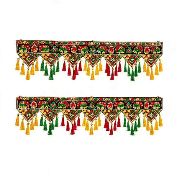 Traditional_Handmade_Door_Toran_Bandarwal_With_Tassels_Embroidered_Elephant_Design_Decorative_Hanging_For_Home_Entrance_Diwali_Wedding_Pooja_Festive_Decoration_36_Inch_-_Pack_of_2
