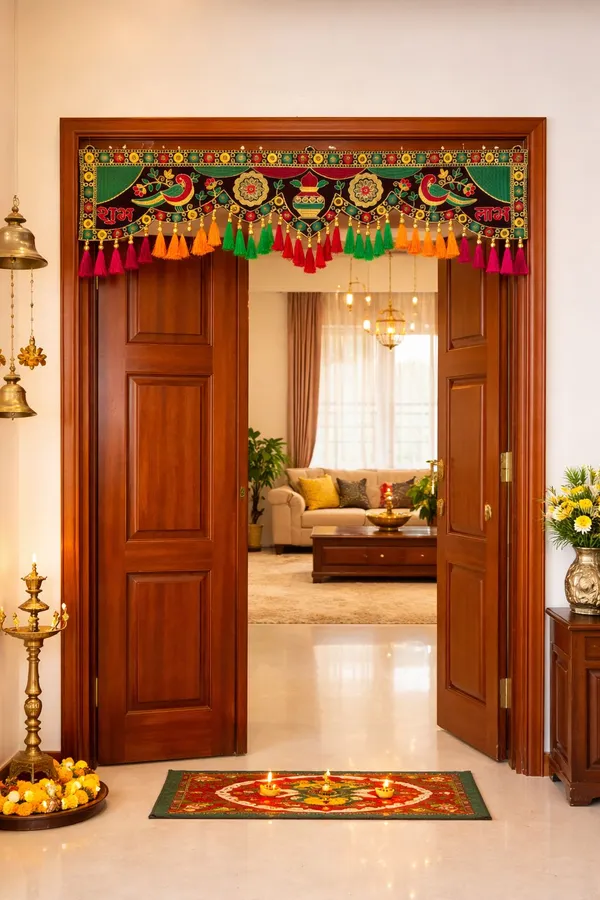 Decorative_Festival_Toran_for_Door_Entrance_�_Handmade_Shubh_and_Labh_with_Kalash_Design_Bandarwal_with_Beads,_Tassels_&_Traditional_Motifs,_Wall_Hanging_for_Home_(36_Inch)
