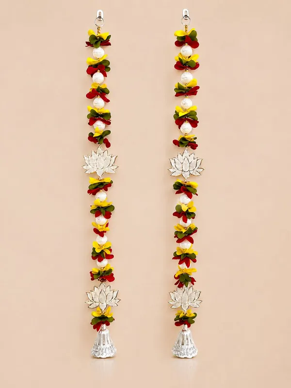 Decorative_Door_Hanging_Toran_for_Main_Entrance_�_Lotus_Design_Floral_Bandarwal_with_Pearl_Beads_&_Tassel,_Festive_Wall_&_Door_Decoration_for_Home,_Pooja,_Diwali,_Housewarming_(Set_of_2)