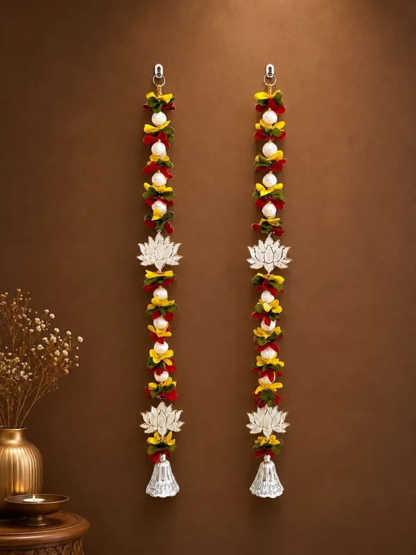 Decorative_Door_Hanging_Toran_for_Main_Entrance__Lotus_Design_Floral_Bandarwal_with_Pearl_Beads_&_Tassel,_Festive_Wall_&_Door_Decoration_for_Home,_Pooja,_Diwali,_Housewarming_(Set_of_2)