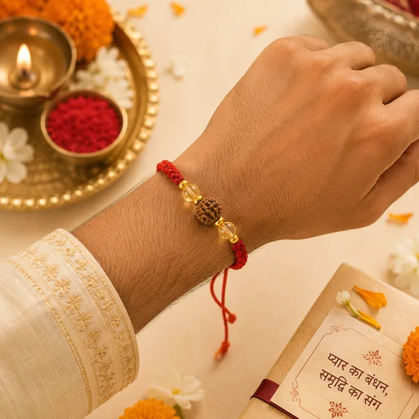 Citrine_&_5_Mukhi_Rudraksha_Rakhi_|_Handmade_Prosperity_Rakhi_with_Natural_Citrine_Crystal_|_Raksha_Bandhan_Gift_for_Brother