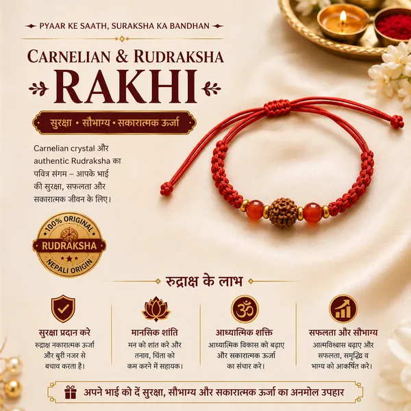 Courage_&_Protection_Rakhi_|_AAA_Carnelian_Crystal_&_Original_Nepali_Rudraksha_Handmade_Rakhi_|_Raksha_Bandhan_Gift_for_Brother