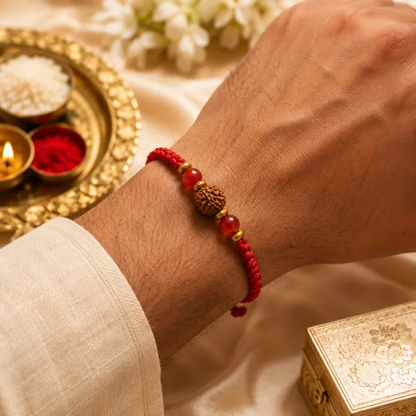Courage_&_Protection_Rakhi_|_AAA_Carnelian_Crystal_&_Original_Nepali_Rudraksha_Handmade_Rakhi_|_Raksha_Bandhan_Gift_for_Brother