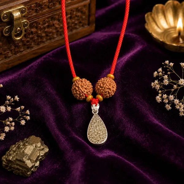 Pyrite_Pendant_with_Double_5_Mukhi_Rudraksha_Beads__Unisex_Spiritual_Jewelry