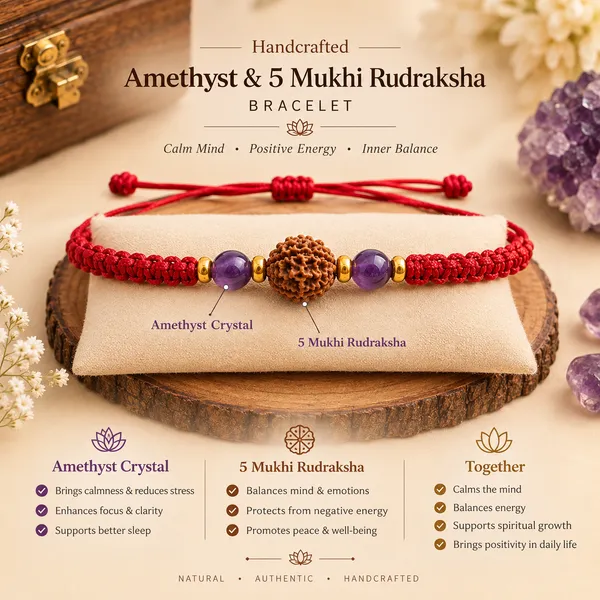 Natural_Amethyst_&_5_Mukhi_Rudraksha_Hand_Band_|Premium_Handmade_Bracelet_/Band