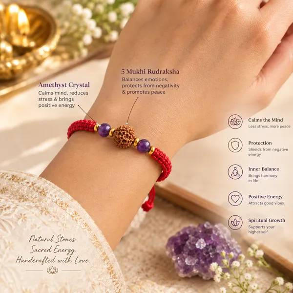 Natural_Amethyst_&_5_Mukhi_Rudraksha_Hand_Band_|Premium_Handmade_Bracelet_/Band