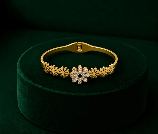 Gold_Alloy_Flower_Charm_Anti-Tarnish_Kada_Bracelet_For_Women