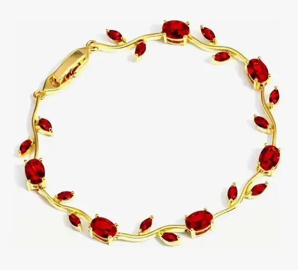 Gold_Ruby_Red_Alloy_Crystal_Bracelet_For_Women