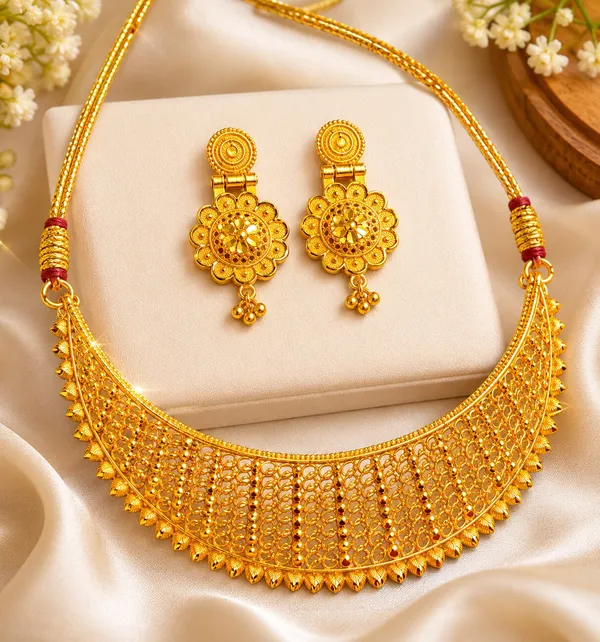 Gold_Alloy_Traditional_Choker_Necklace_Set_For_Women