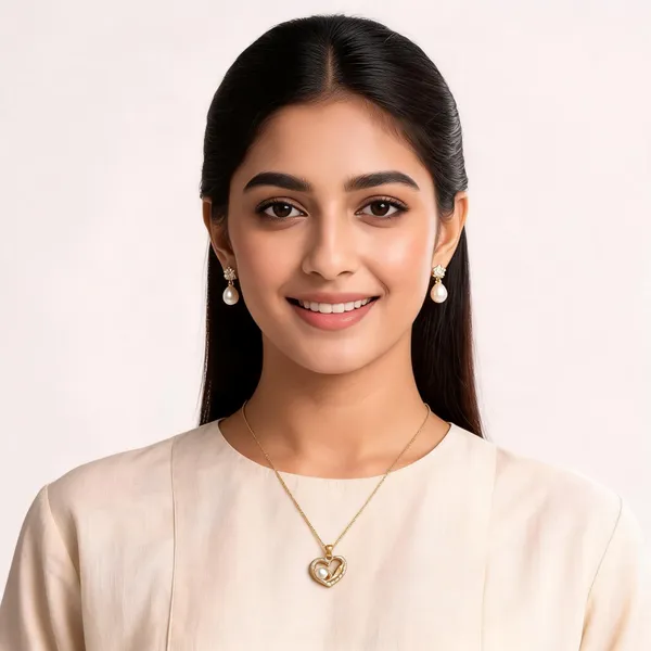 Gold_Alloy_Heart_Pearl_Pendant_Necklace_And_Earrings_Set_For_Women