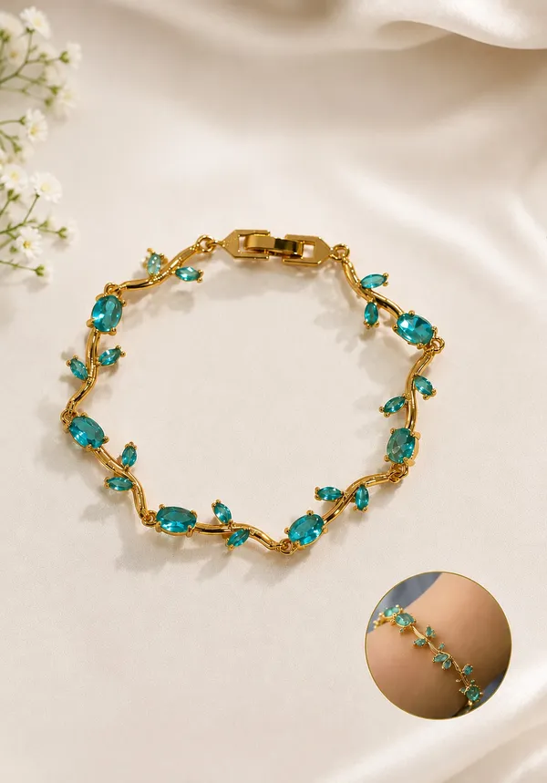 Gold_Finish_Sky_Blue_Crystal_Bracelet_for_Women_and_Girls