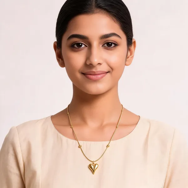 Gold_Alloy_Anti-Tarnish_Heart_Pendant_Necklace_For_Women