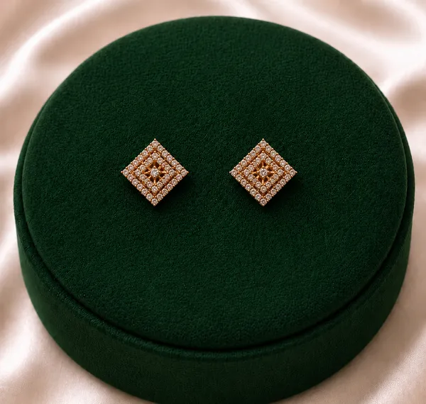 Rose_Gold_Alloy_Cz_Stud_Earrings_For_Women