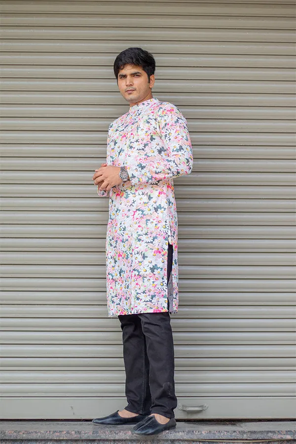 Multicolour_Cotton_Embroidered_Kurta_For_Men