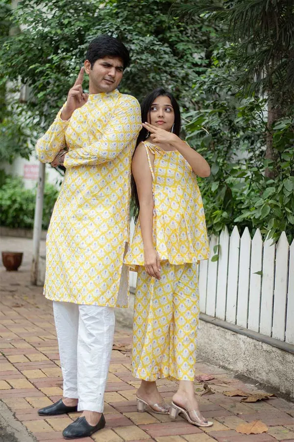 Yellow_Cotton_Embroidered_Kurta_For_Men