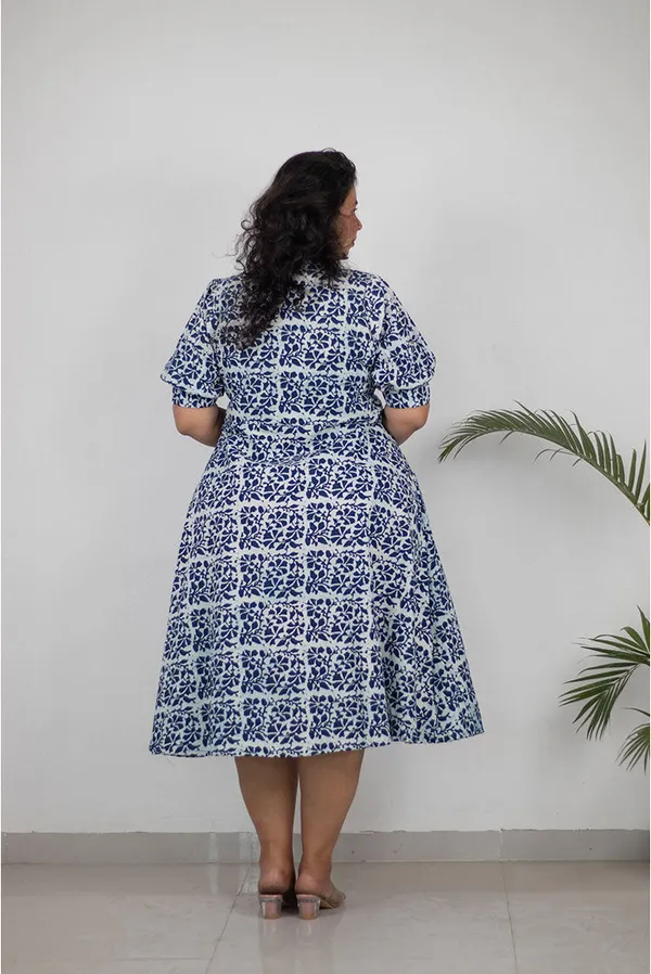 Multicolour_Pure_Cotton_Floral_Print_Plus_Size_Pocket_Dress_For_Women