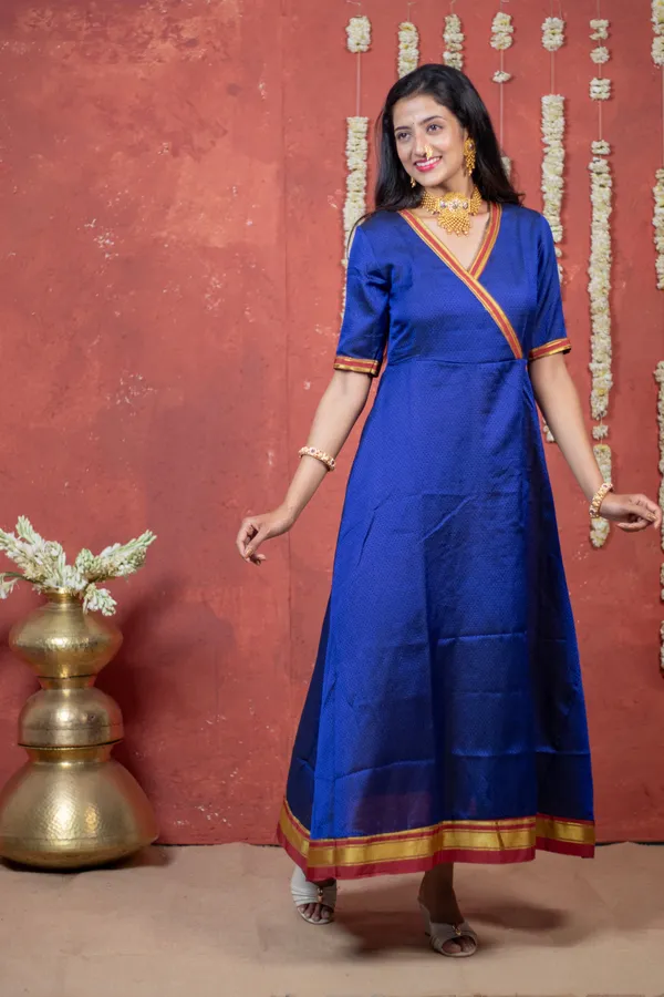 Blue_Khunn_Achkan_Style_Dress_For_Women