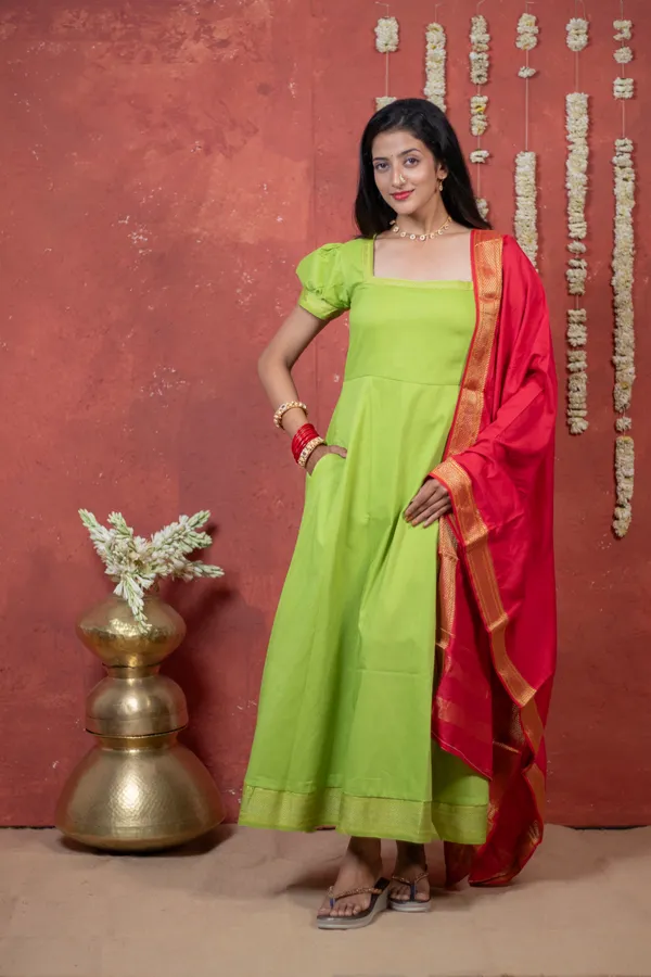 Green_Pink_Irkal_Cotton_Festive_Dress_With_Dupatta_For_Women