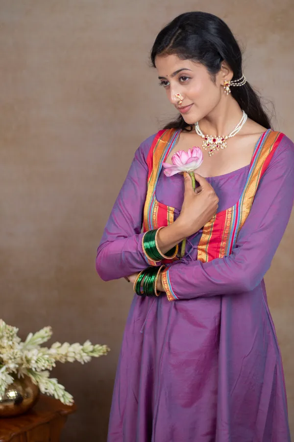 Multicolour_Irkal_Cotton_Jacket_Dupatta_Dress_Set_For_Women
